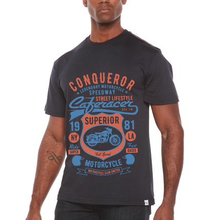 Conqueror Speedway Men's Bamboo Viscose/Organic Cotton Short Sleeve Graphic T-Shirt