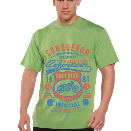 Conqueror Speedway Men's Bamboo Viscose/Organic Cotton Short Sleeve Graphic T-Shirt