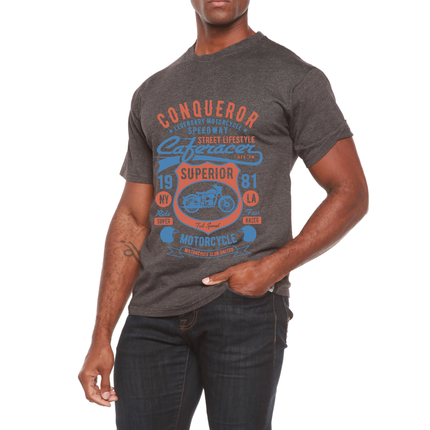 Conqueror Speedway Men's Bamboo Viscose/Organic Cotton Short Sleeve Graphic T-Shirt