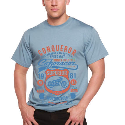 Conqueror Speedway Men's Bamboo Viscose/Organic Cotton Short Sleeve Graphic T-Shirt