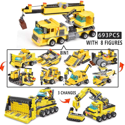 Construction Truck Building Blocks City Building Bricks Set