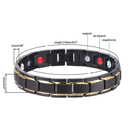 Copper Alloy Magnetic Healthy Care Stone Therapeutic Energy Healing Bracelet