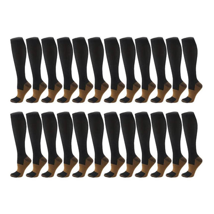 Copper Compression Socks 20-30mmHg Graduated Support L/XL for Men and Women