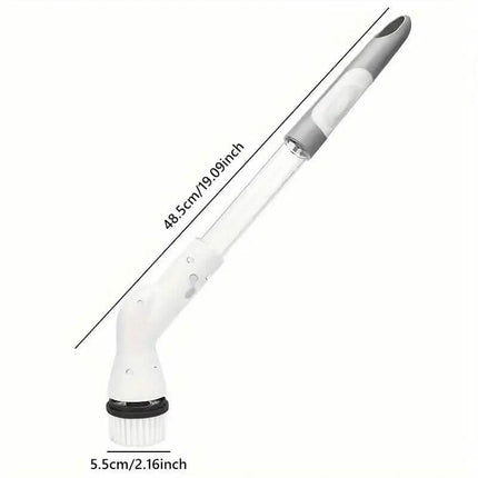 Cordless Electric Spin Scrubber with 6 Brush Heads and Adjustable Long Handle