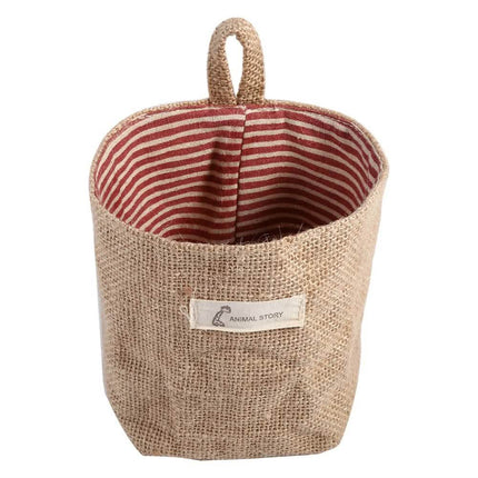 Cotton Linen Hanging Bag Home Gadget Storage Organizer