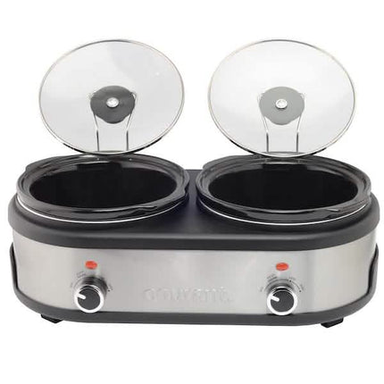 Courant 2.5 QT Double Slow Cooker - Stainless Steel