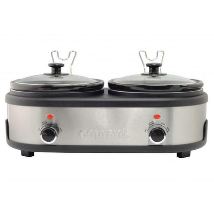 Courant 2.5 QT Double Slow Cooker - Stainless Steel