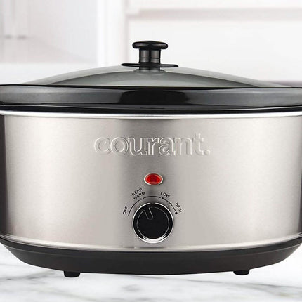 Courant 7.0 Quart Stainless Steel Oval Slow Cooker