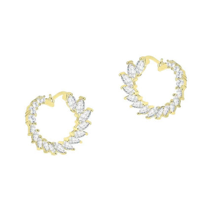 Crescent Moon Earrings Made With Crystals