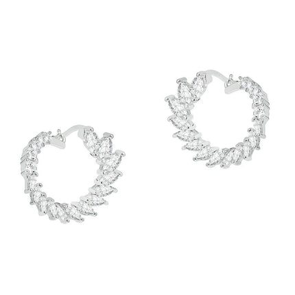 Crescent Moon Earrings Made With Crystals