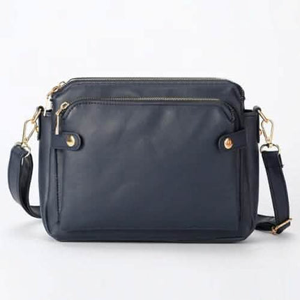 Crossbody Leather Shoulder Bag and Clutch