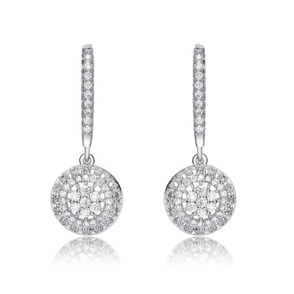Cubic Zirconia Leverback Earrings