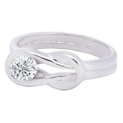Cubic Zirconia Love Knot Ring