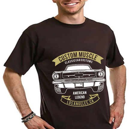 Custom Muscle Men's Bamboo Viscose/Organic Cotton Short Sleeve Graphic T-Shirt