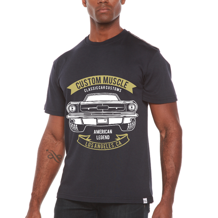 Custom Muscle Men's Bamboo Viscose/Organic Cotton Short Sleeve Graphic T-Shirt
