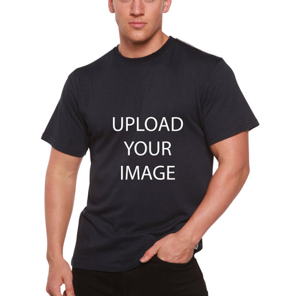 Custom Printed Men's Bamboo Viscose/Organic Cotton Short Sleeve T-Shirt