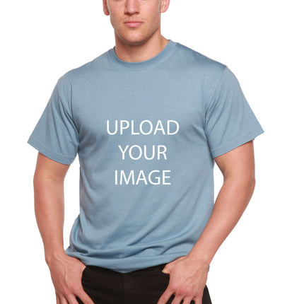 Custom Printed Men's Bamboo Viscose/Organic Cotton Short Sleeve T-Shirt