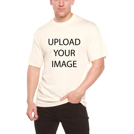 Custom Printed Men's Bamboo Viscose/Organic Cotton Short Sleeve T-Shirt