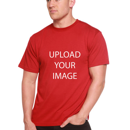 Custom Printed Men's Bamboo Viscose/Organic Cotton Short Sleeve T-Shirt