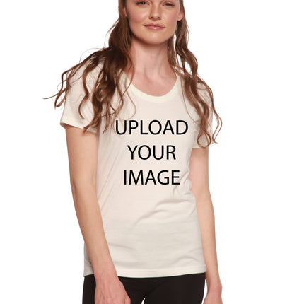 Custom Printed Women's Bamboo/Cotton Short Sleeve Scoop Neck Graphic T-Shirt