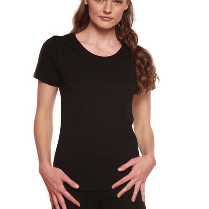 Custom Printed Women's Bamboo/Cotton Short Sleeve Scoop Neck Graphic T-Shirt