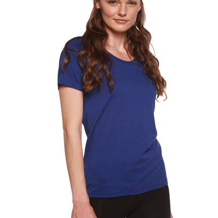 Custom Printed Women's Bamboo/Cotton Short Sleeve Scoop Neck Graphic T-Shirt