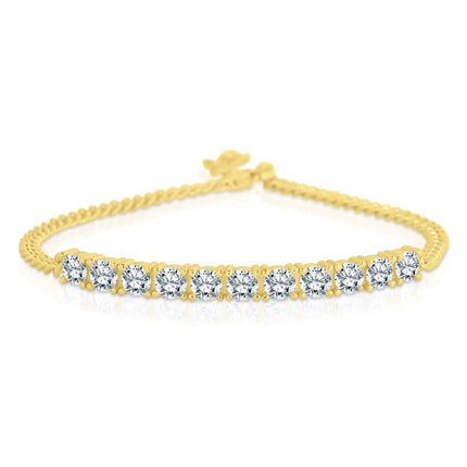 CZ Bar Curb Bracelet