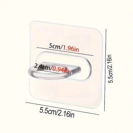 4-Pack Clear Adhesive Utility Hooks