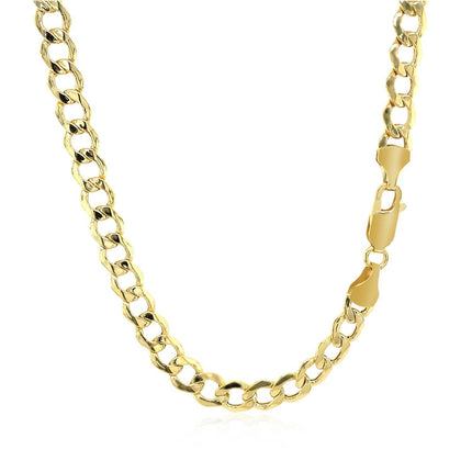 5.3mm 14k Yellow Gold Curb Chain