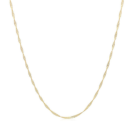 14k Yellow Gold Singapore Chain 0.6mm