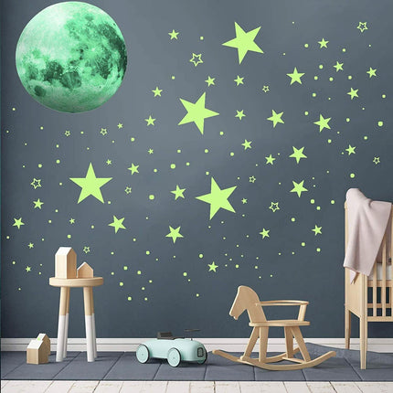 Dark Star Glow and Moon Wall Sticker