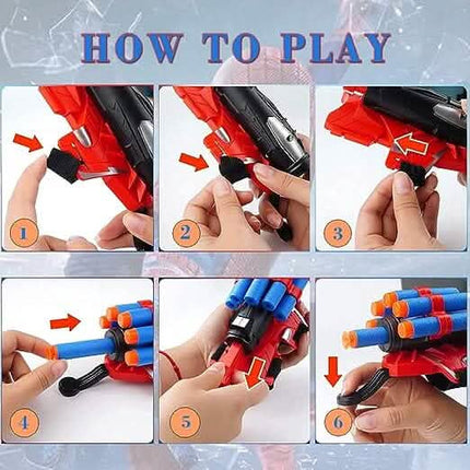 Dart Spider Gloves Web Shooter Toy Set