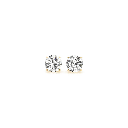 1 cttw Certified IGI Lab Grown Round Diamond Stud Earrings 14k Yellow Gold (G/VS2)