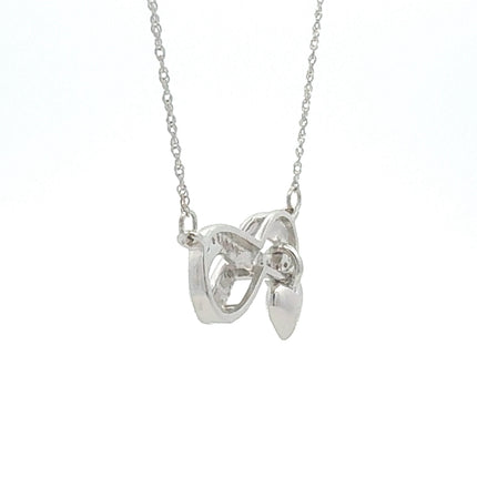 Natural .04ct Diamond Fashion Pendants Sterling Silver