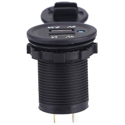 DC 5V 3.1A Dual USB Charger Socket Waterproof Power Outlet with Blue LED