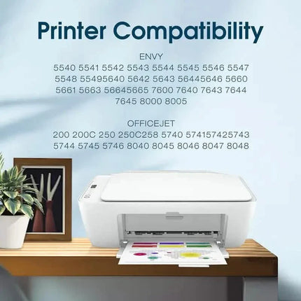 62/62XL Black & Color Ink Cartridge for HP Envy, OfficeJet & DeskJet