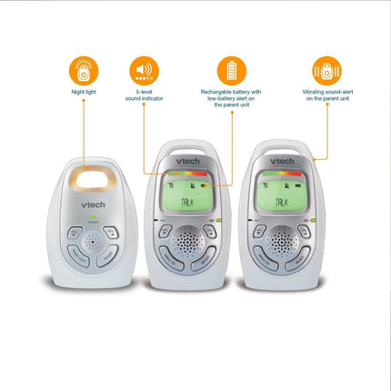 DECT 6.0 Digital Audio Baby Monitor with 2 Parent Units
