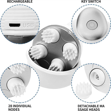 Deep Tissue Waterproof Scalp and Body Massager