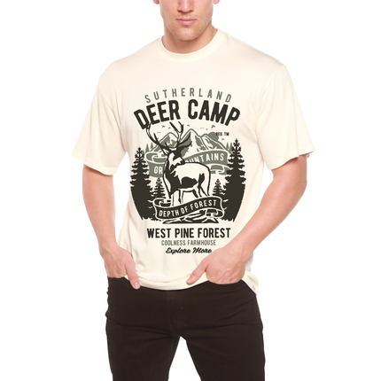 Deer Camp Men's Bamboo Viscose/Organic Cotton Short Sleeve Graphic T-Shirt