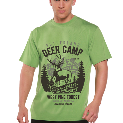 Deer Camp Men's Bamboo Viscose/Organic Cotton Short Sleeve Graphic T-Shirt