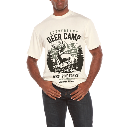 Deer Camp Men's Bamboo Viscose/Organic Cotton Short Sleeve Graphic T-Shirt
