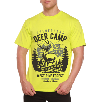 Deer Camp Men's Bamboo Viscose/Organic Cotton Short Sleeve Graphic T-Shirt