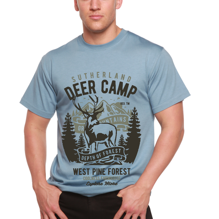 Deer Camp Men's Bamboo Viscose/Organic Cotton Short Sleeve Graphic T-Shirt