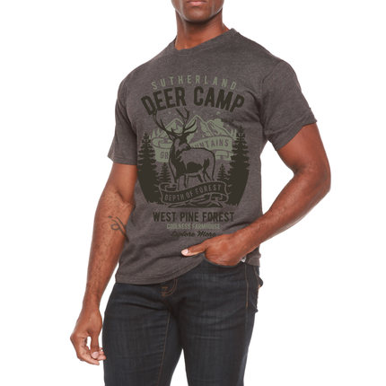 Deer Camp Men's Bamboo Viscose/Organic Cotton Short Sleeve Graphic T-Shirt