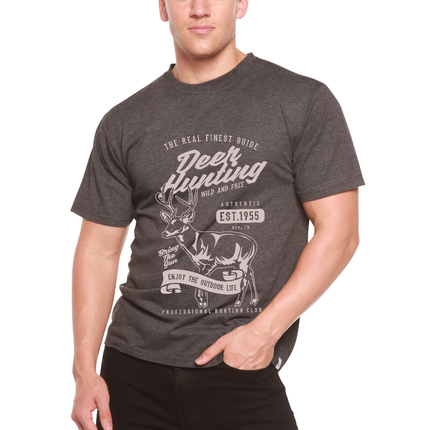 Deer Hunting Men's Bamboo Viscose/Organic Cotton Short Sleeve Graphic T-Shirt
