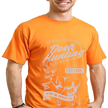 Deer Hunting Men's Bamboo Viscose/Organic Cotton Short Sleeve Graphic T-Shirt