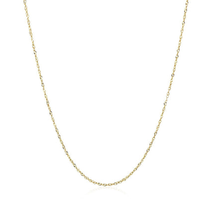 14k Yellow Gold Singapore Chain 0.8mm