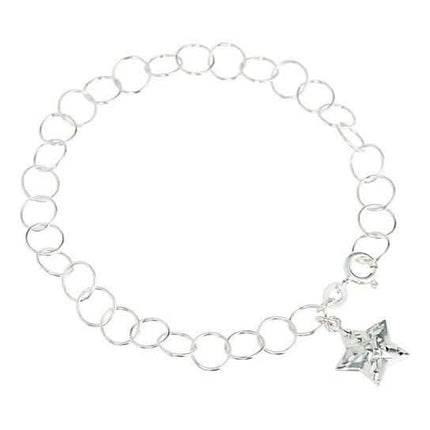 Diamond Cut Star Charm Bracelet