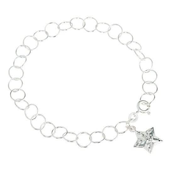 Diamond Cut Star Charm Bracelet