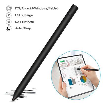 Digital Active Stylus Pen Pencil For iPad Android TouchScreen Fine Tip 1.5mm